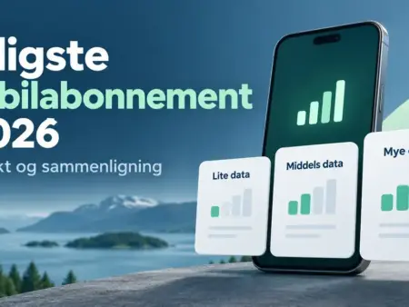 Billigste mobilabonnement i 2026: Oversikt og sammenligning